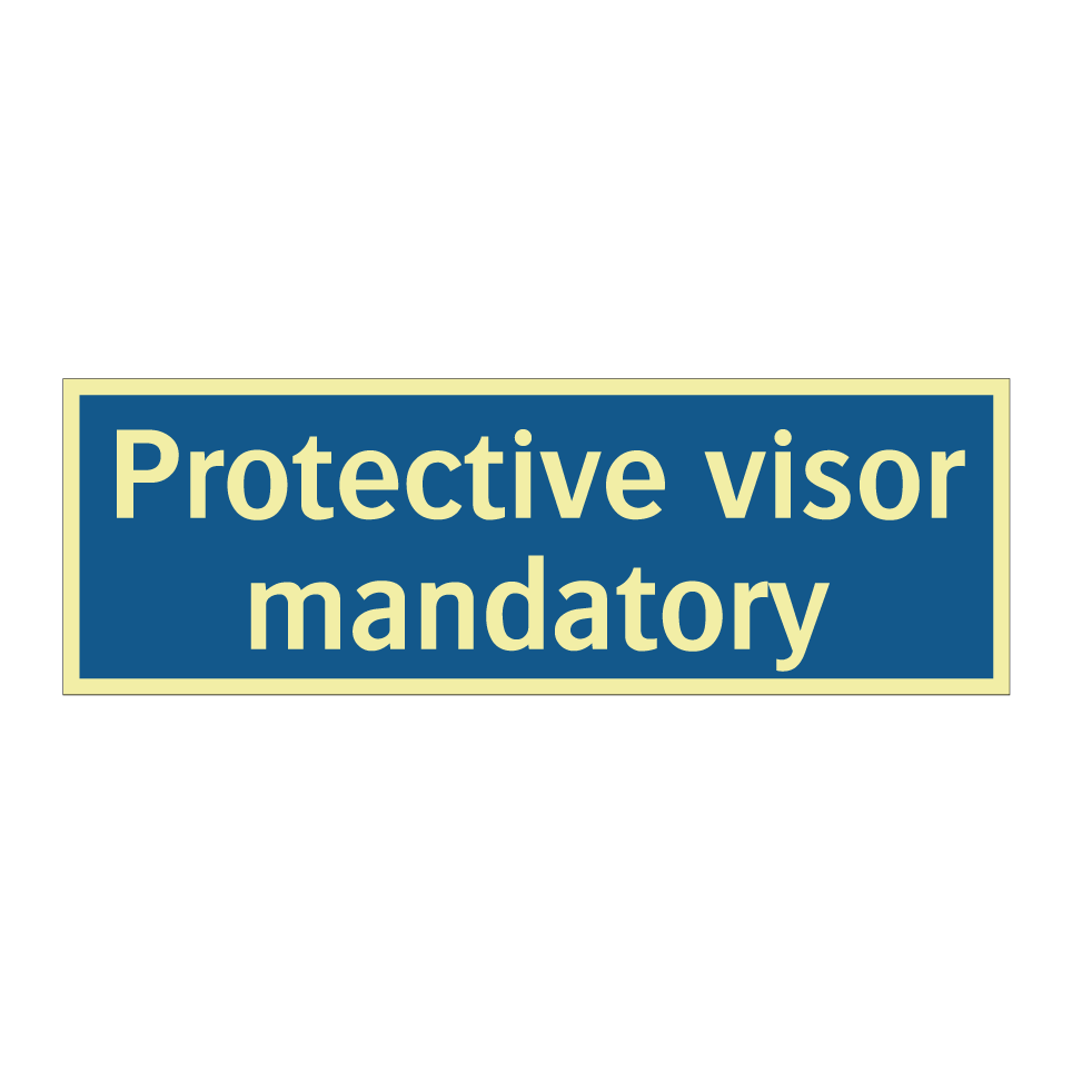 Protective visor mandatory