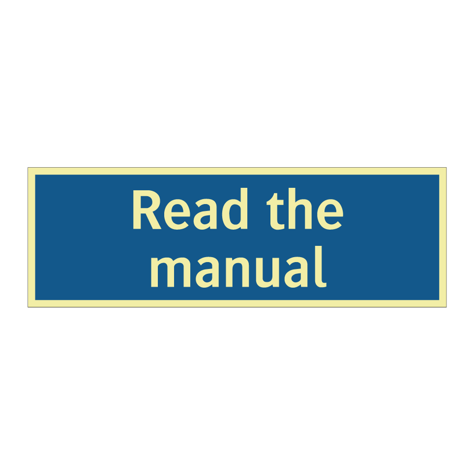 Read the manual