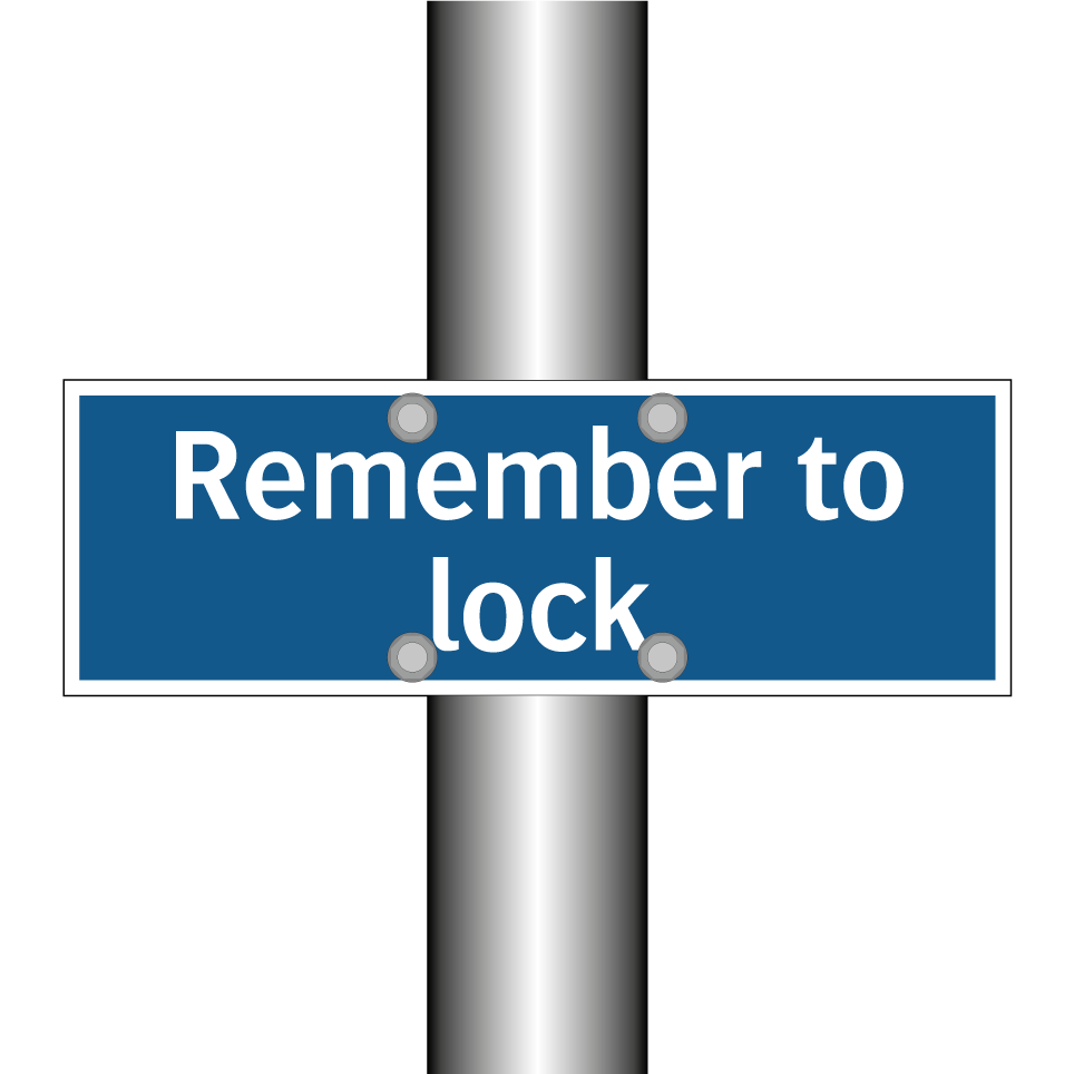 Remember to lock