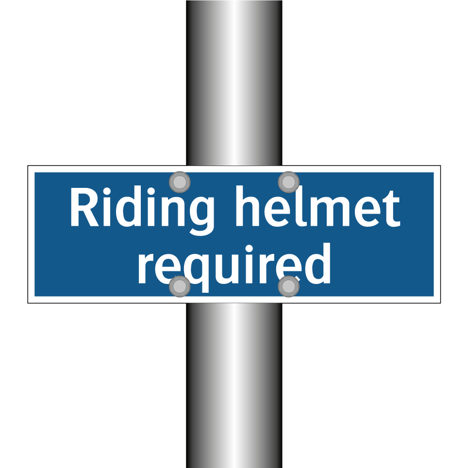 Riding helmet required