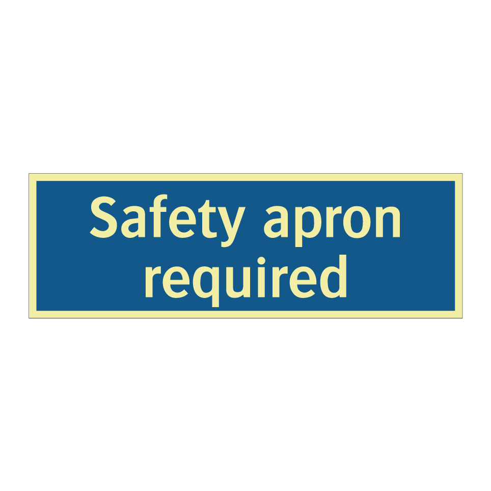 Safety apron required