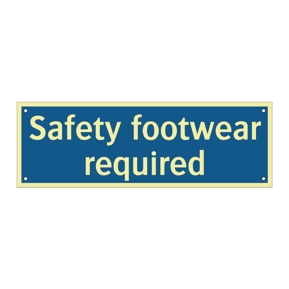 Safety footwear required