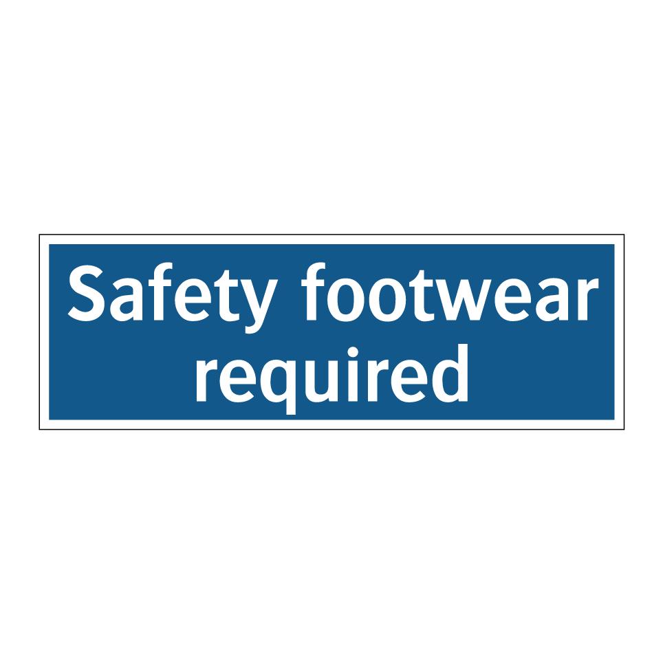 Safety footwear required