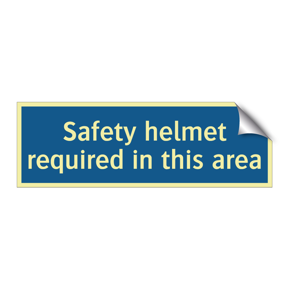 Safety helmet required in this area