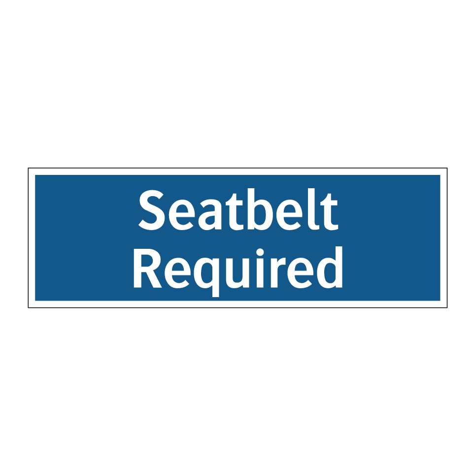 Seatbelt Required