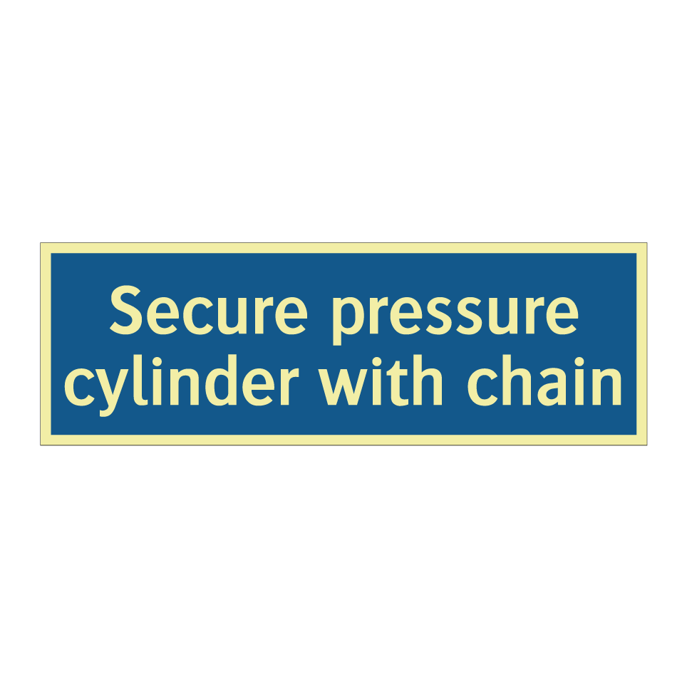 Secure pressure cylinder with chain