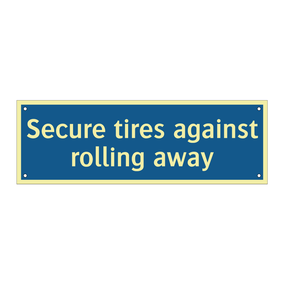 Secure tires against rolling away