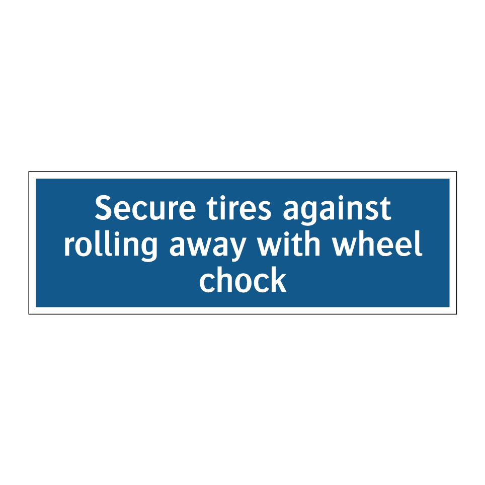 Secure tires against rolling away with wheel chock