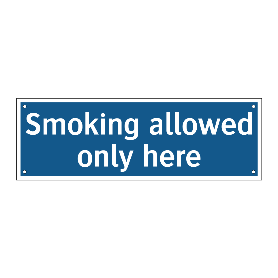 Smoking allowed only here