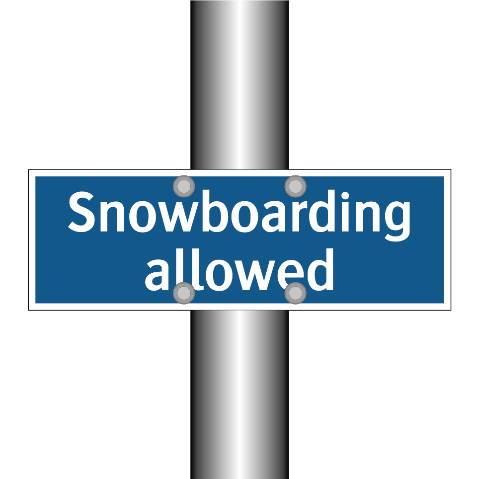 Snowboarding allowed