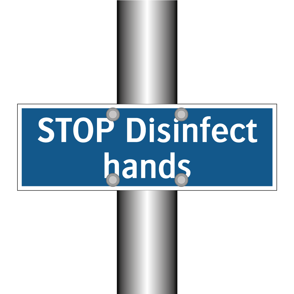 STOP Disinfect hands