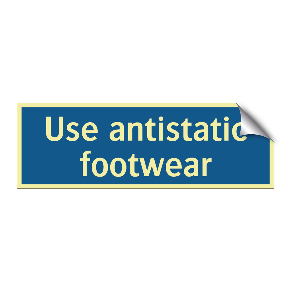 Use antistatic footwear