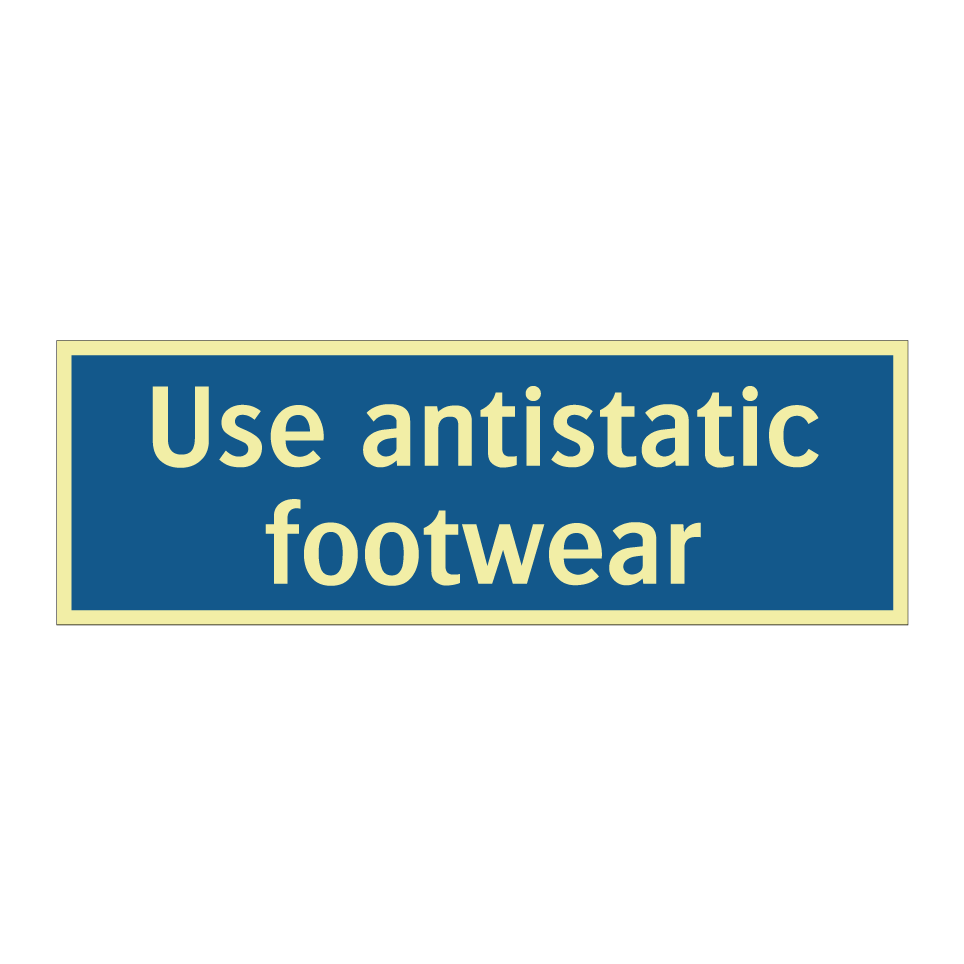Use antistatic footwear