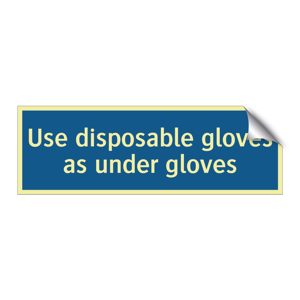 Use disposable gloves as under gloves