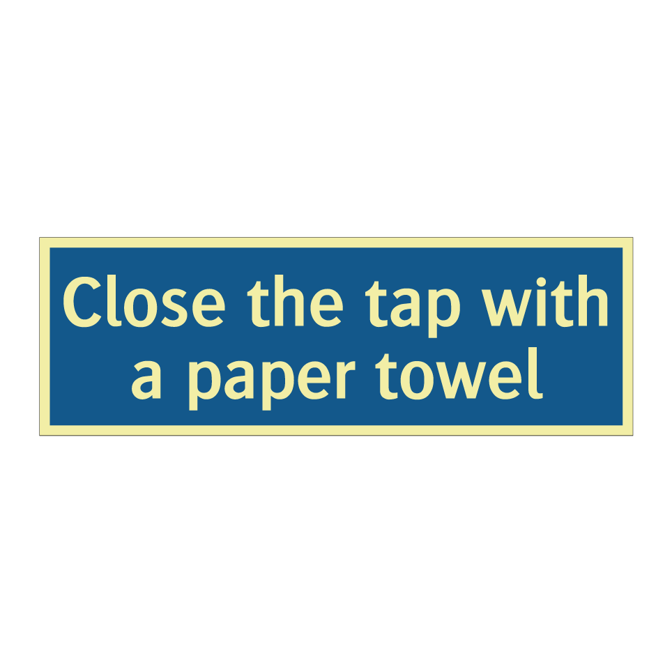 Close the tap with a paper towel