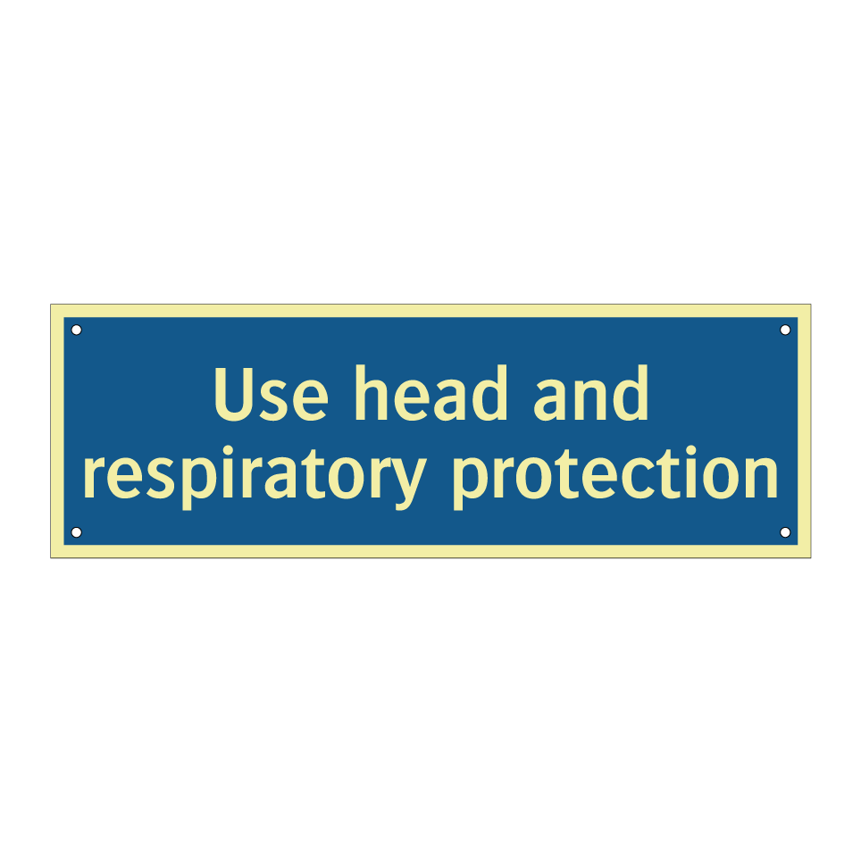 Use head and respiratory protection