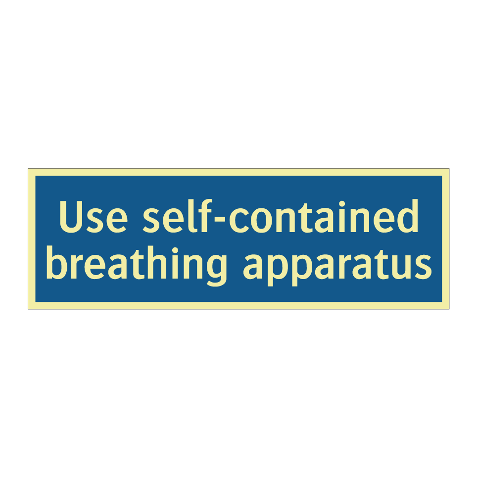 Use self-contained breathing apparatus