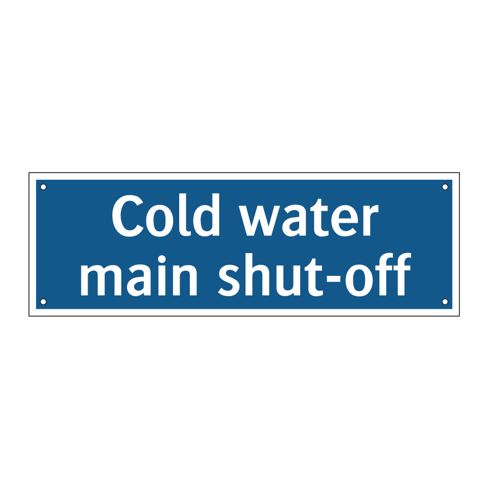 Cold water main shut-off
