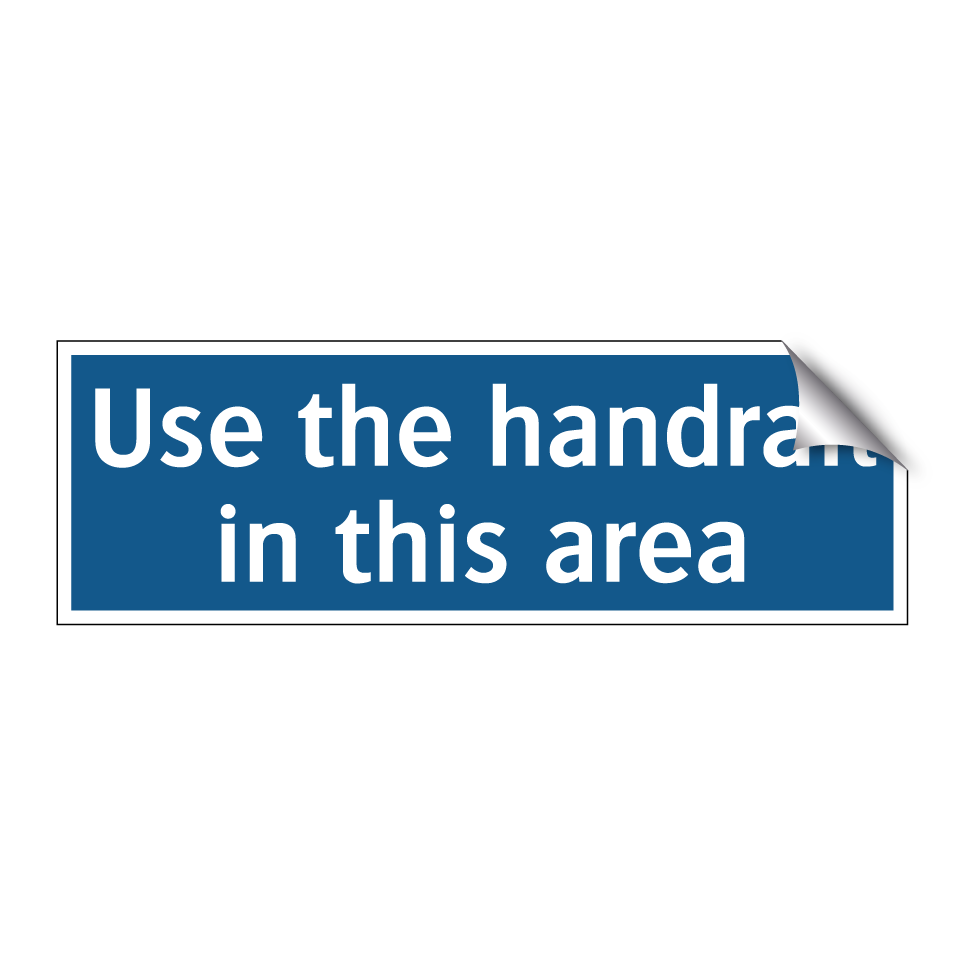 Use the handrail in this area