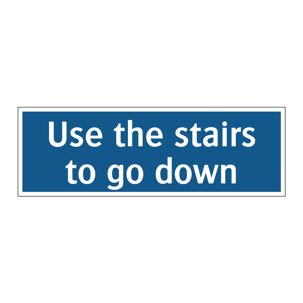Use the stairs to go down