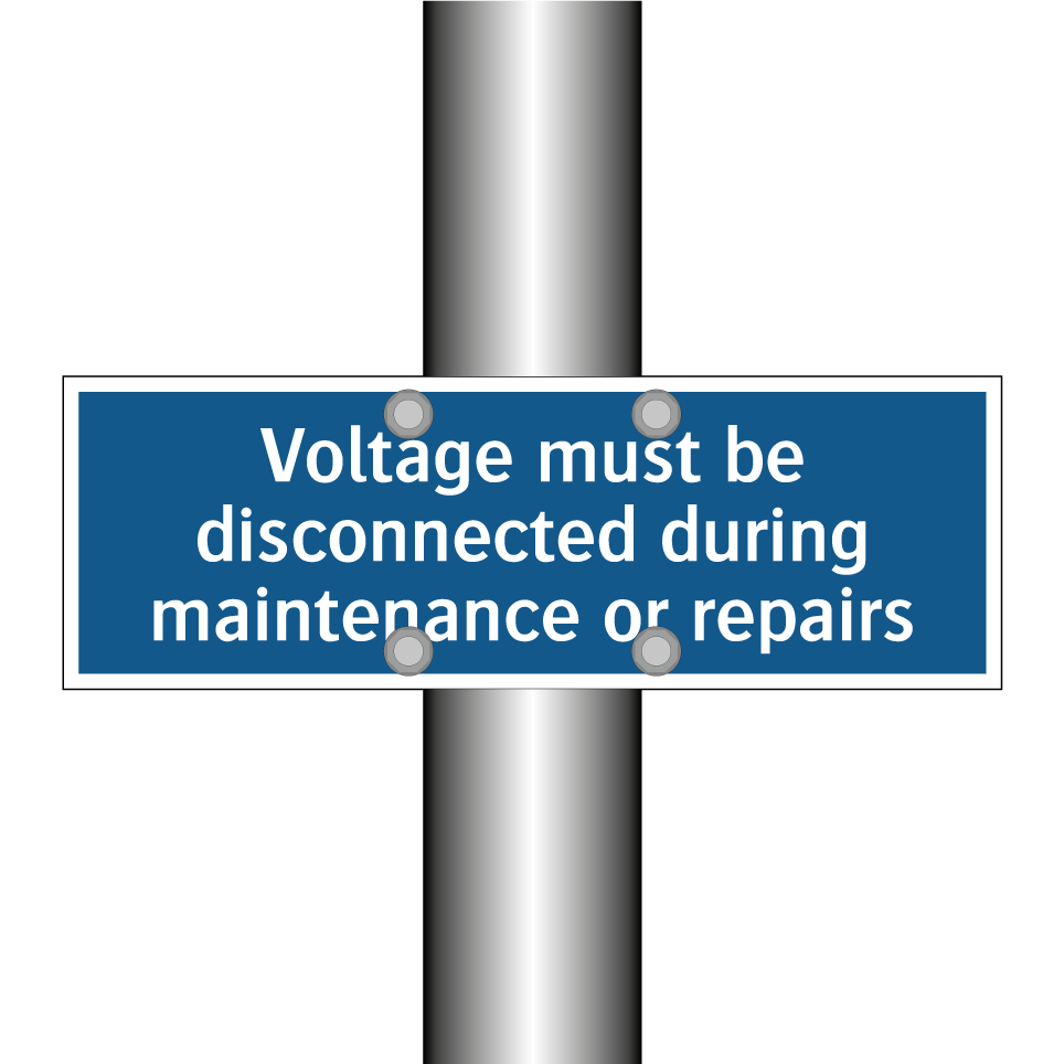 Voltage must be disconnected during maintenance or repairs