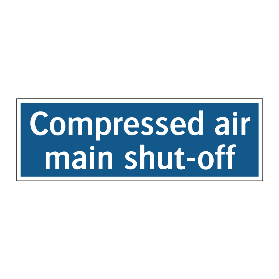 Compressed air main shut-off