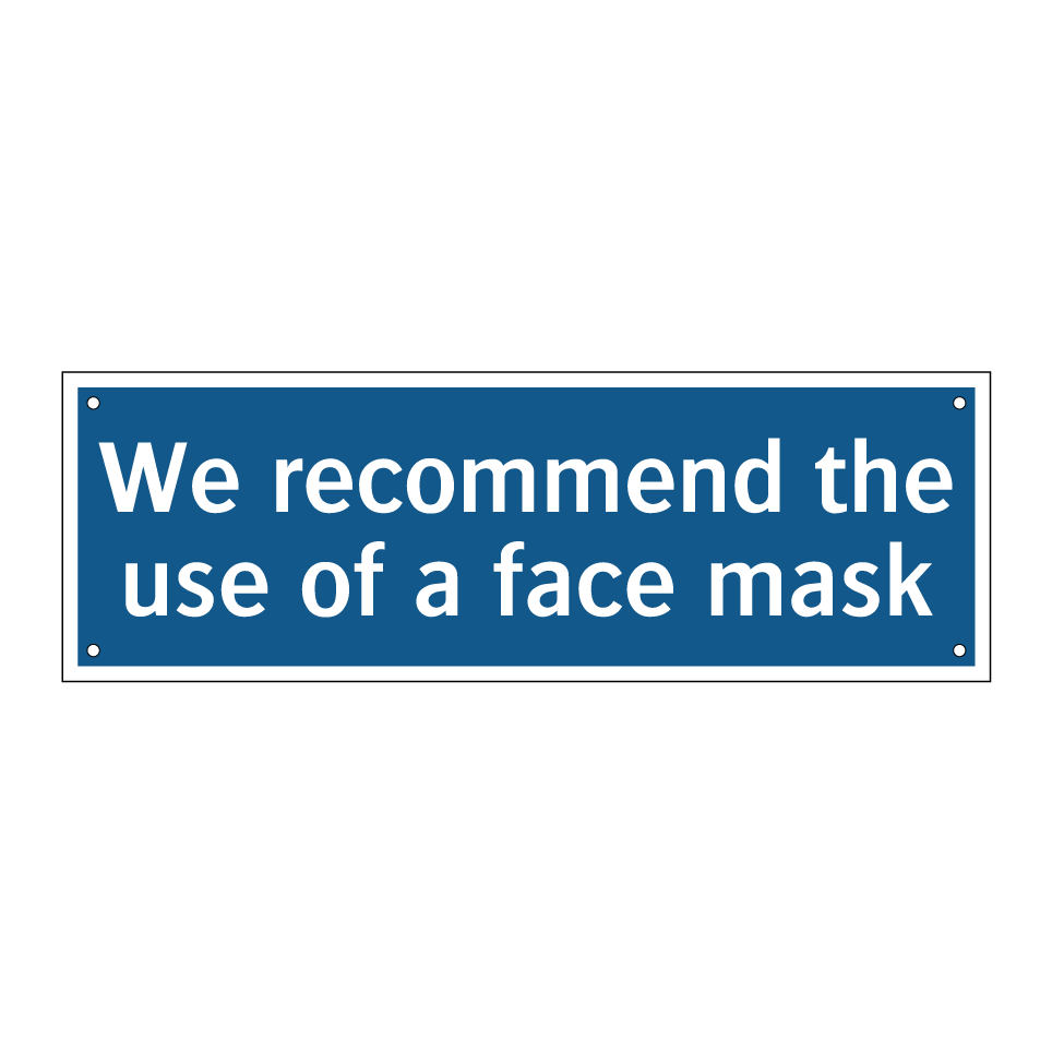 We recommend the use of a face mask