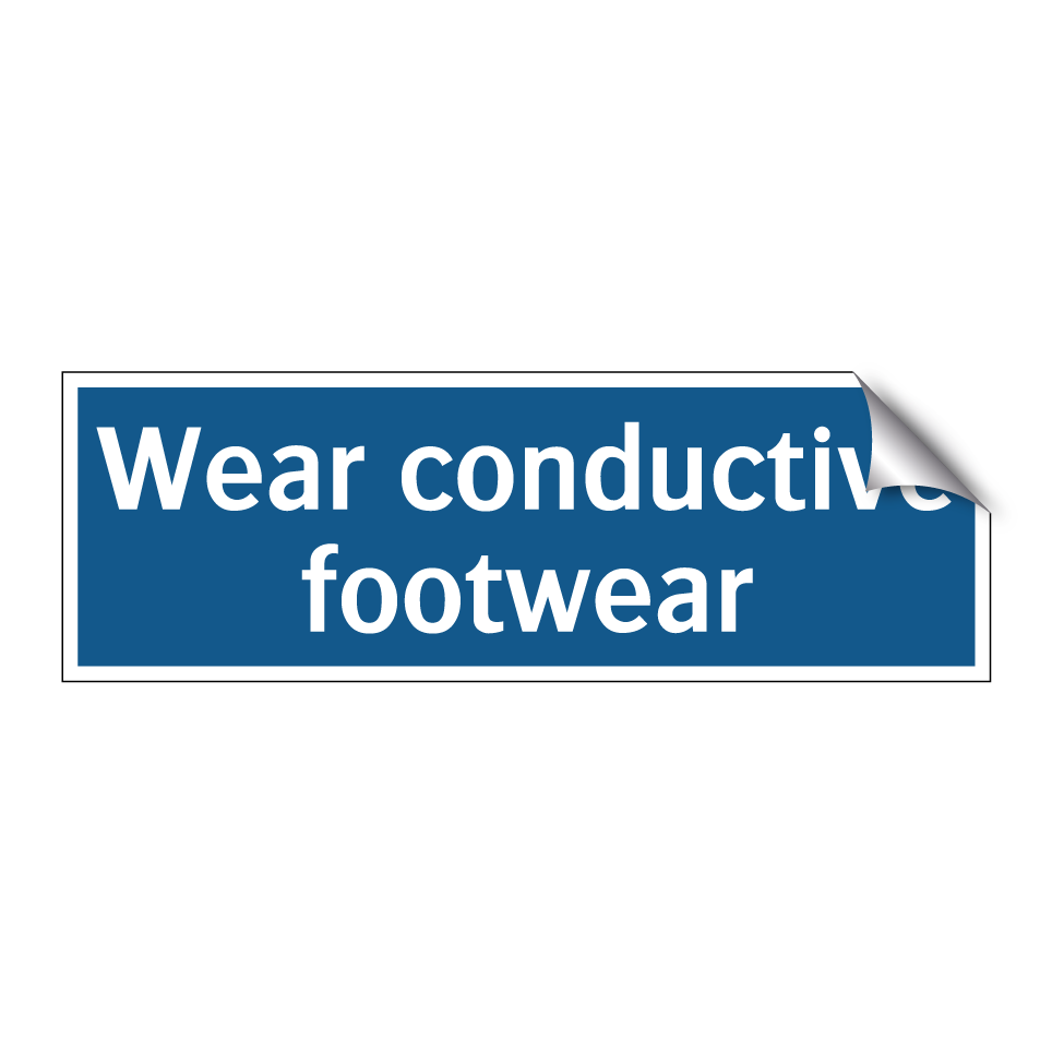 Wear conductive footwear