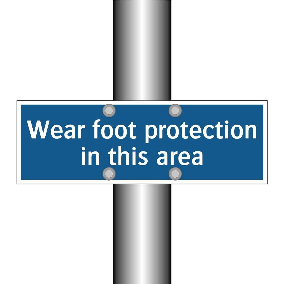 Wear foot protection in this area