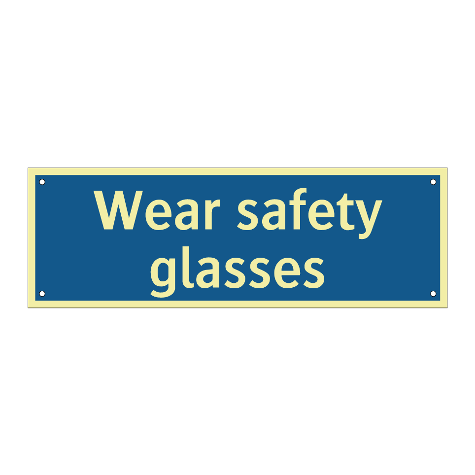 Wear safety glasses