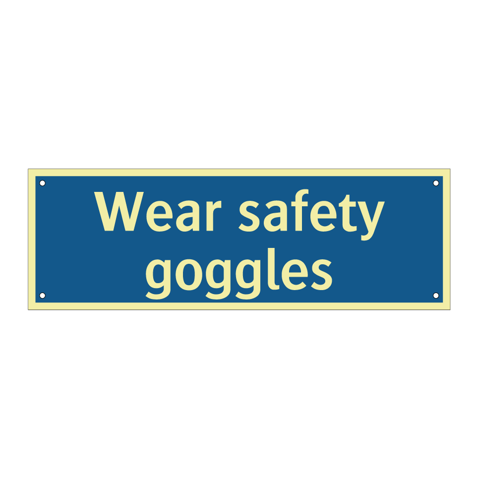 Wear safety goggles