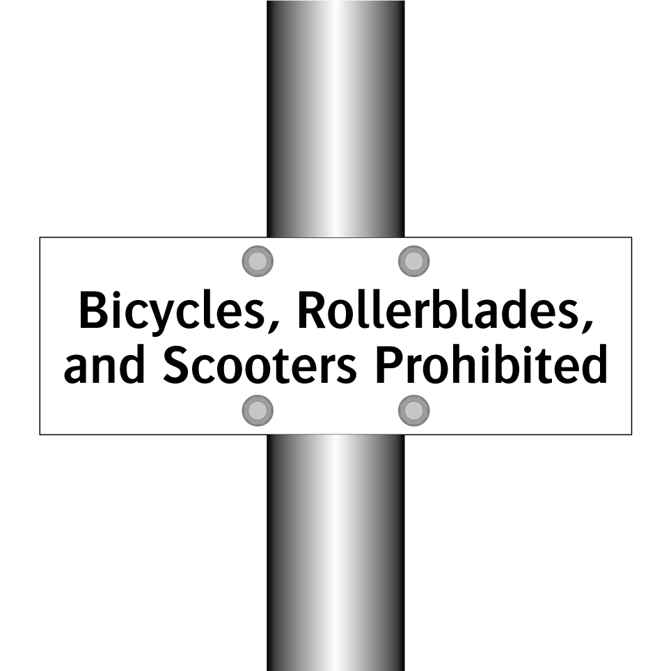 Bicycles, Rollerblades, and Scooters Prohibited