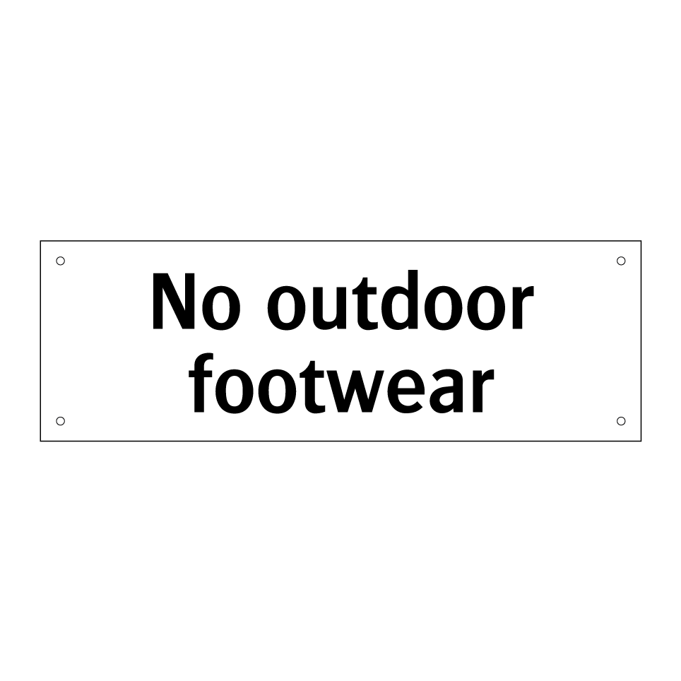 No outdoor footwear