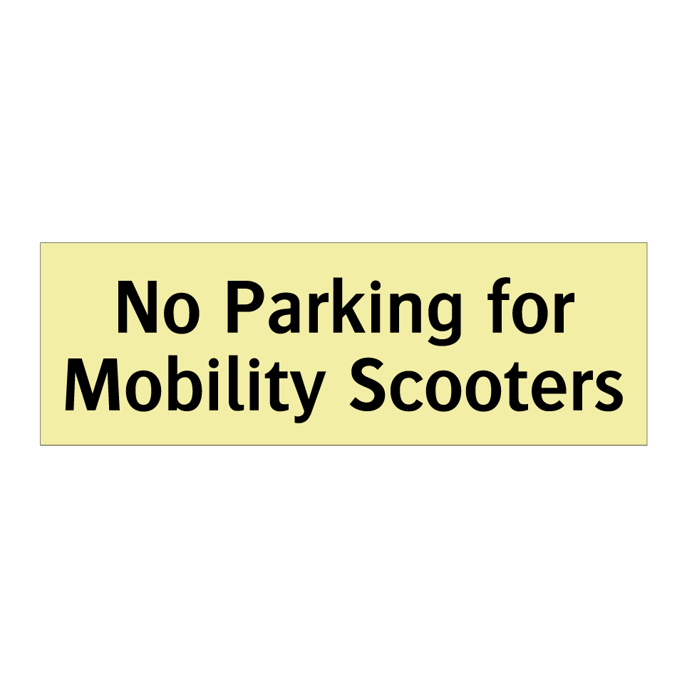 No Parking for Mobility Scooters