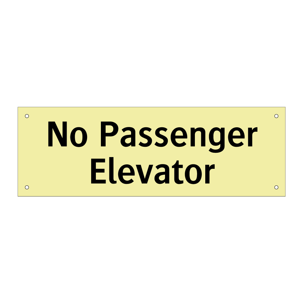 No Passenger Elevator