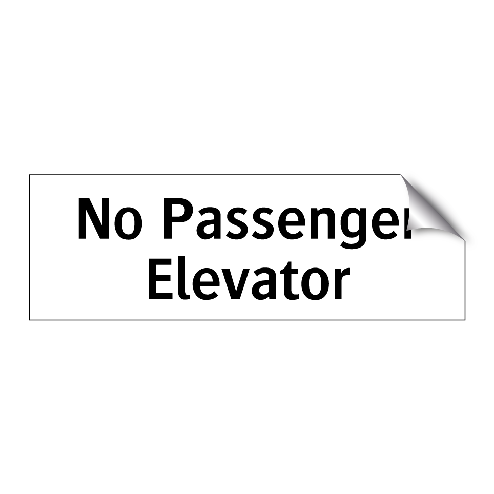 No Passenger Elevator