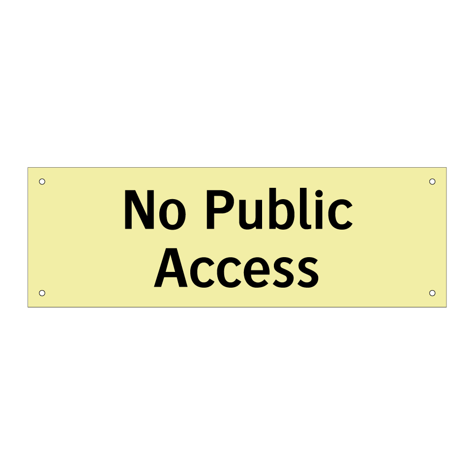 No Public Access