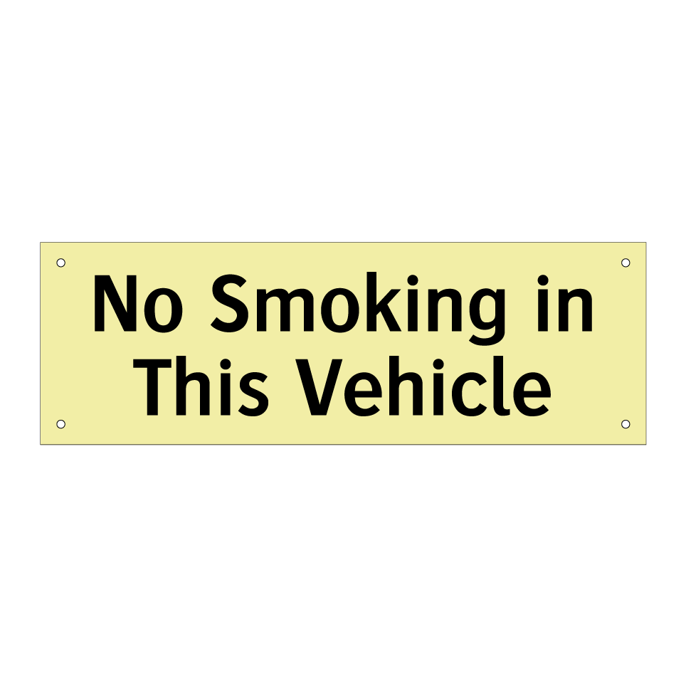 No Smoking in This Vehicle