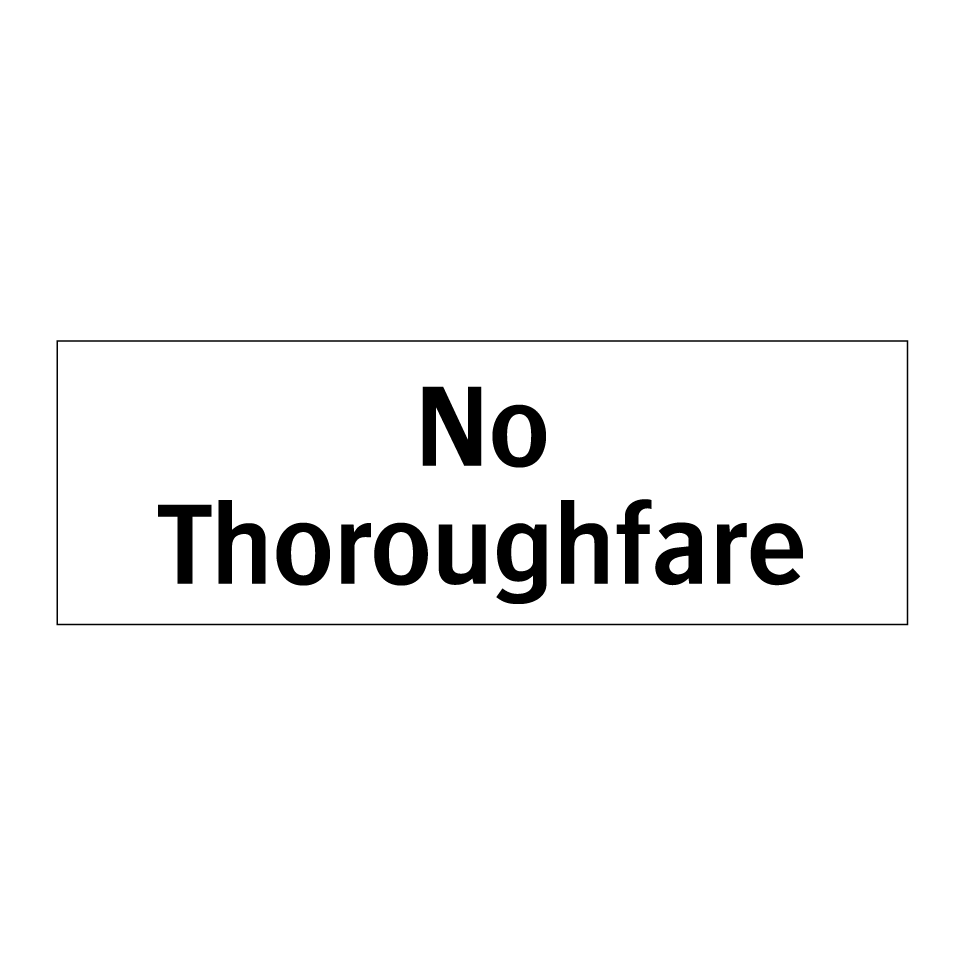 No Thoroughfare
