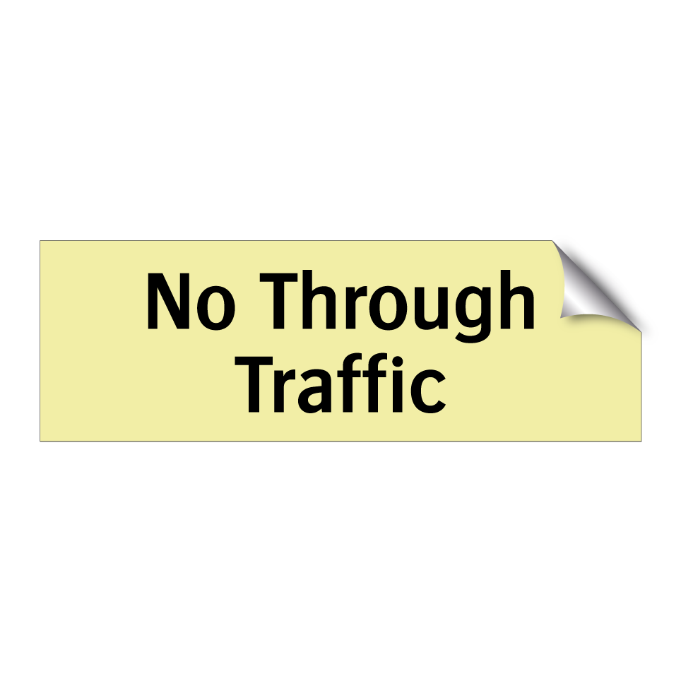 No Through Traffic