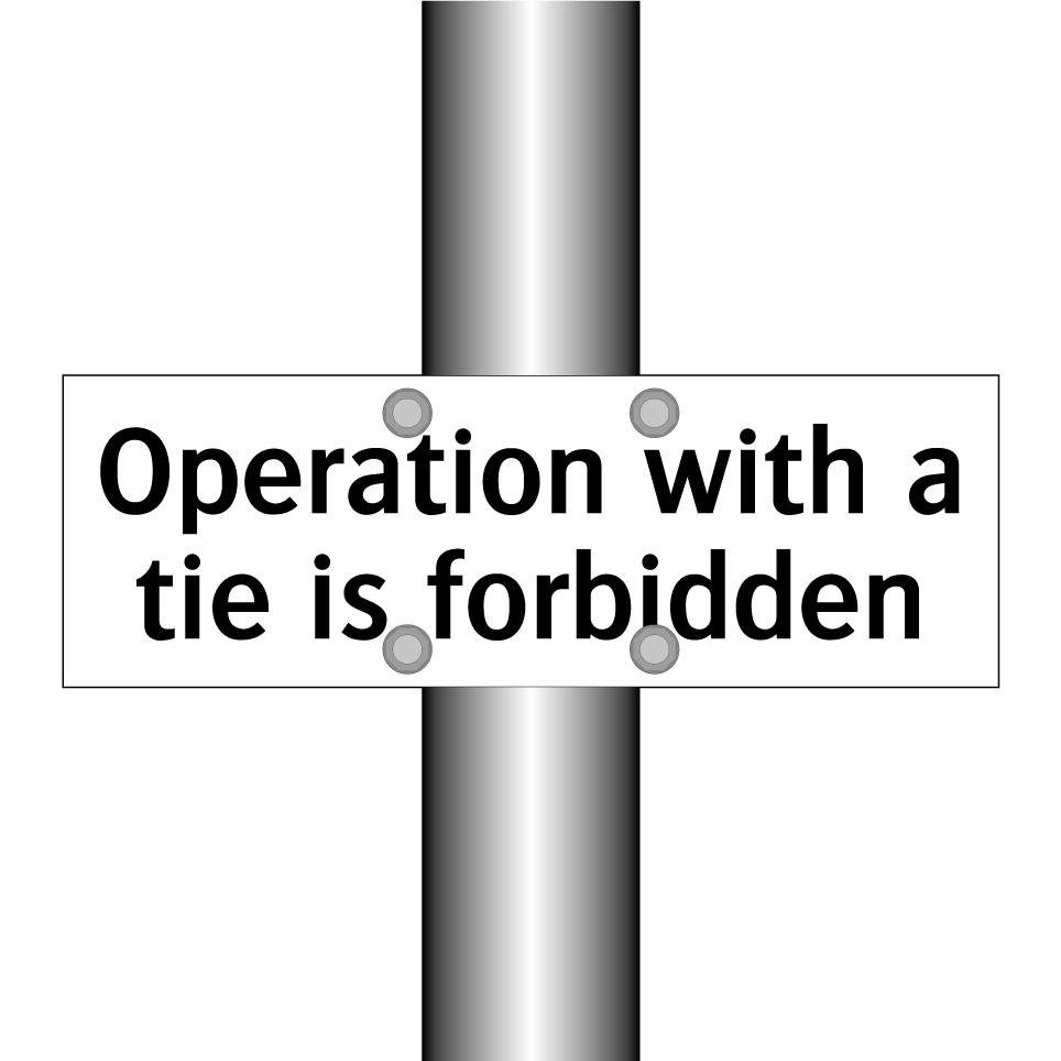 Operation with a tie is forbidden