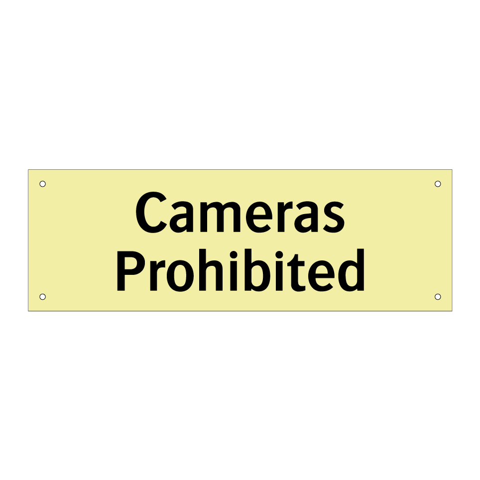 Cameras Prohibited