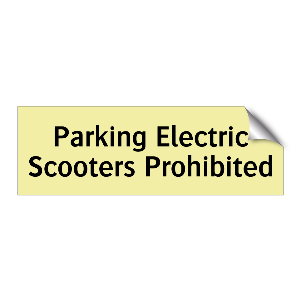 Parking Electric Scooters Prohibited