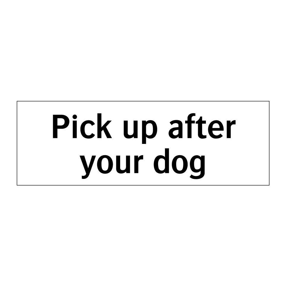 Pick up after your dog