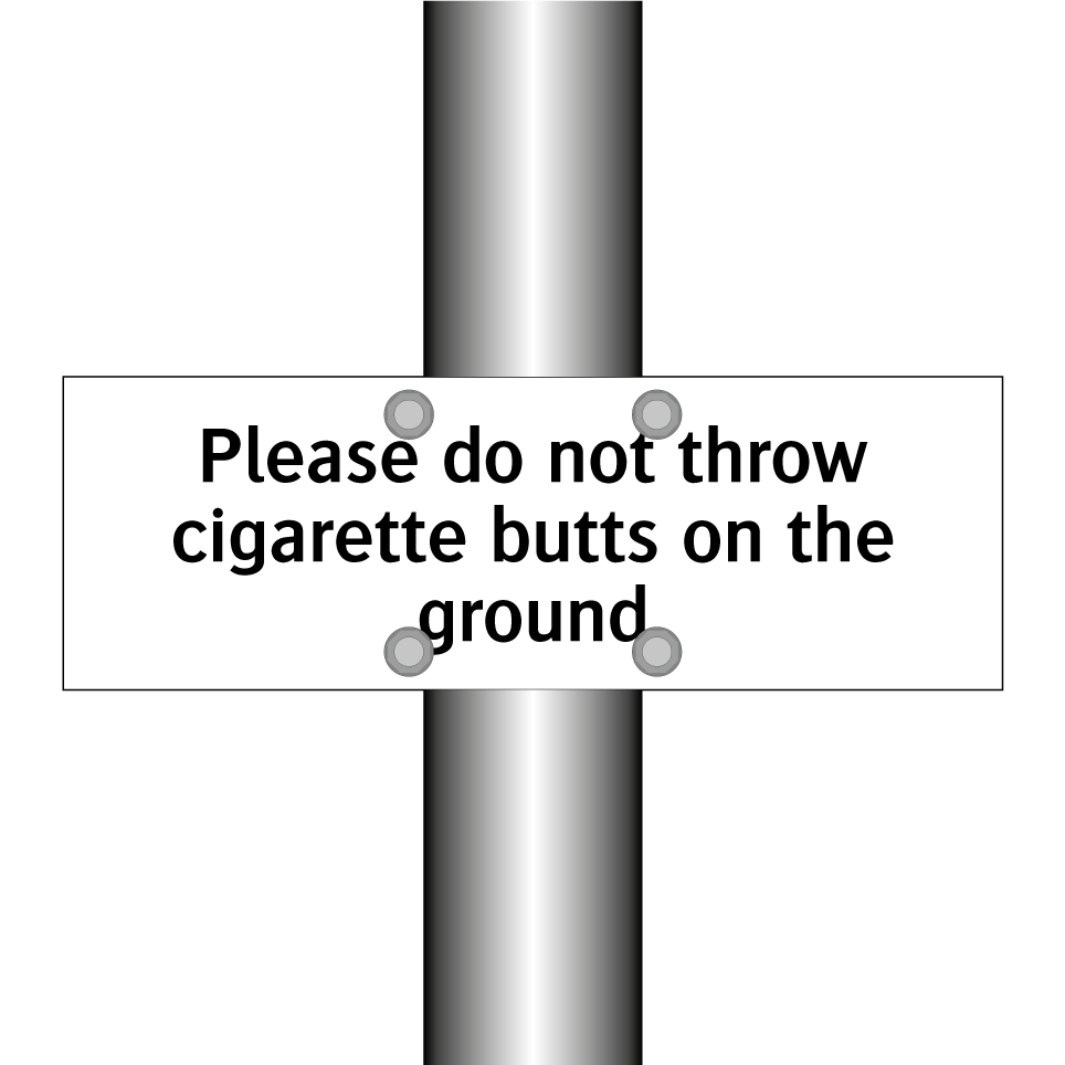 Please do not throw cigarette butts on the ground