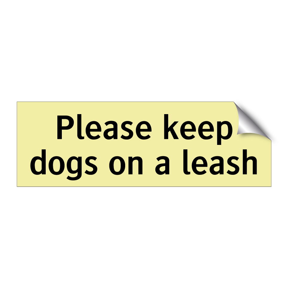 Please keep dogs on a leash