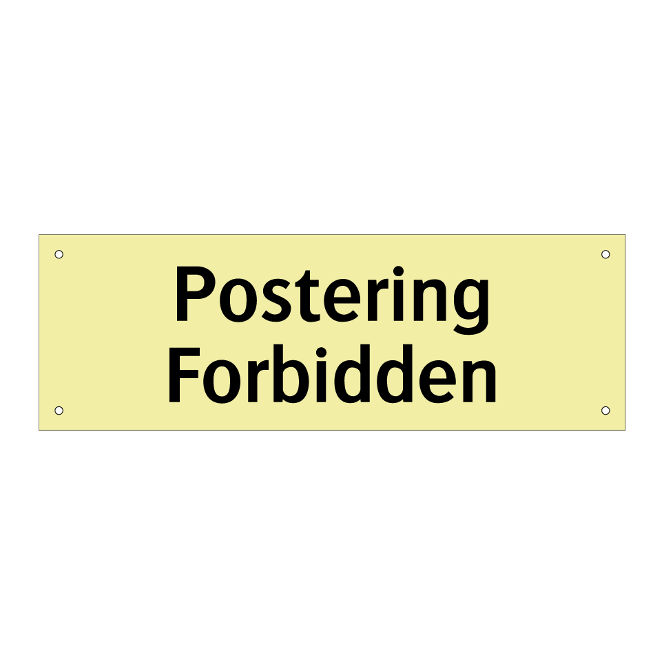 Postering Forbidden