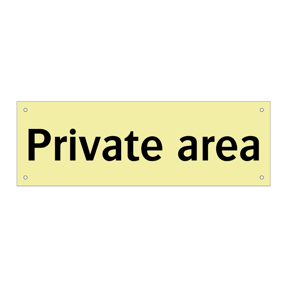 Private area