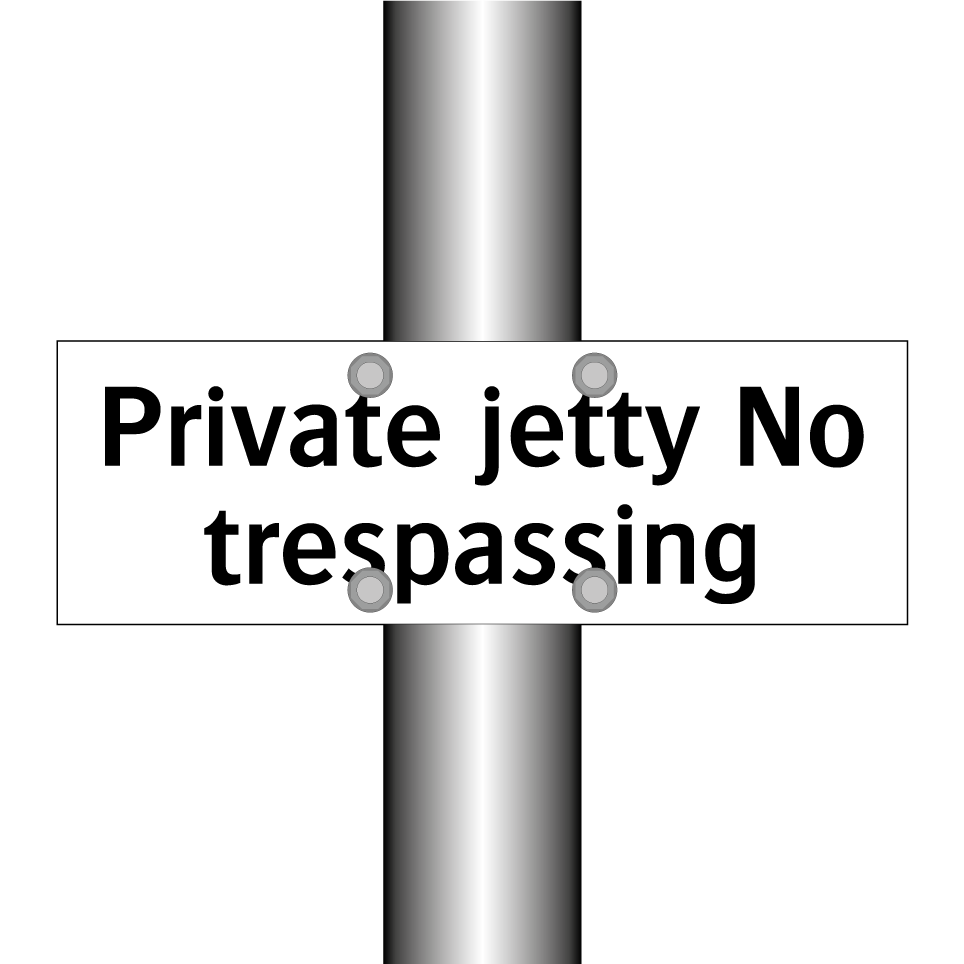Private jetty No trespassing