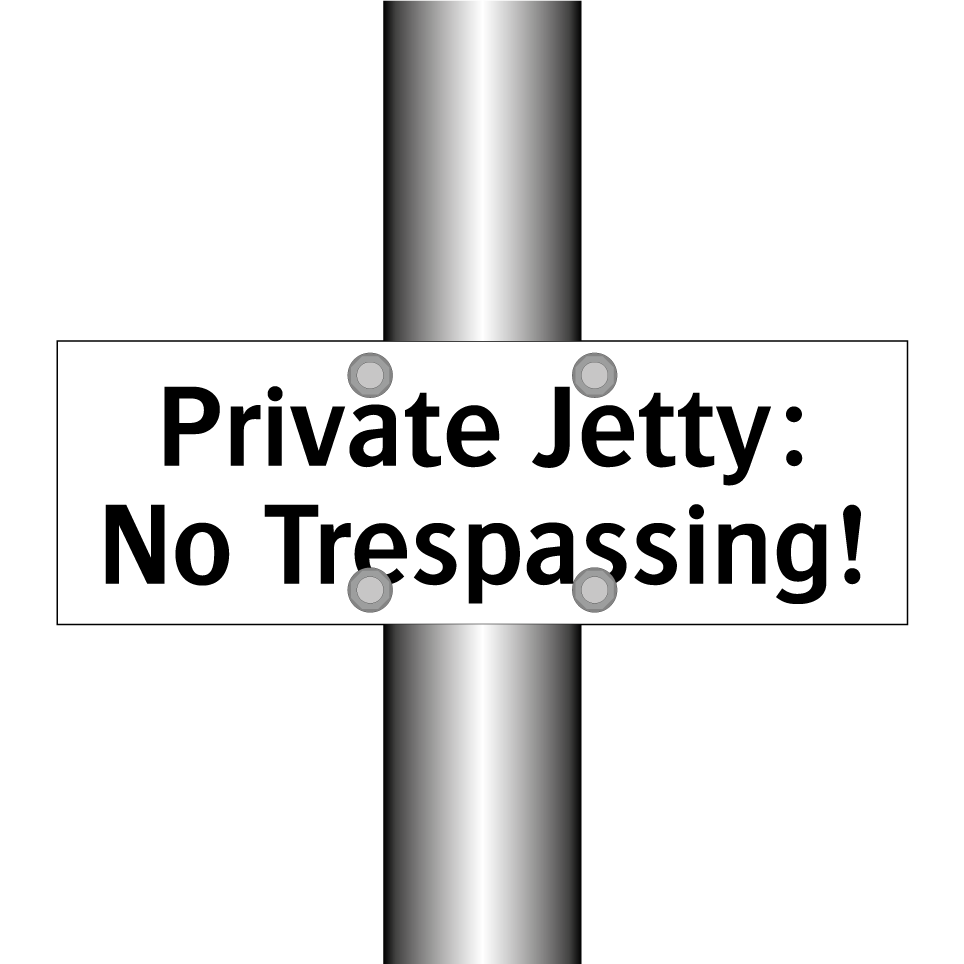Private Jetty: No Trespassing!